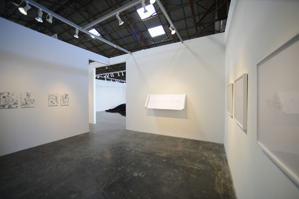Infinity +1, part 1, Installation view, Work in foreground: Robert Strati