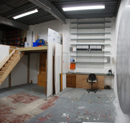 Approx 380 Sq Ft Art Studio with Small Storage Mezzanine for £500 per month all inclusive