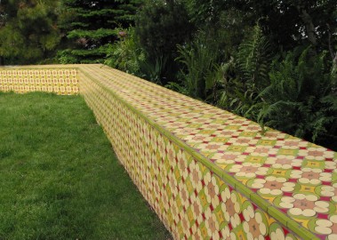 Retaining Wall: Linoleum, detail, 2003