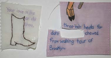 Hand stitched love letter