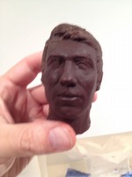 miniature chocolate head sculpture.