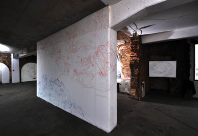 Entre sol et ciel. Wall Drawing, Berlin.