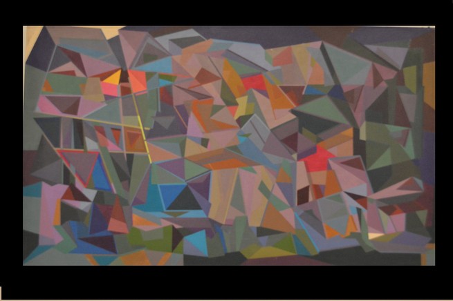 The art of finding yourself when you are lost, acrylic on canvas, 40x56<br/>Thousand Oaks patio, acrylic on canvas, 24x36<br/>Among chefs, an exhibition, acrylic on canvas, 24x36<br/>