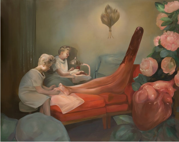 Oda Jaune, Untitled, 2008<br/>Oil on canvas, 155 x 194 cm / 61 x 76 3/8 in<br/>Image � Oda Jaune, Courtesy Galerie Daniel Templon, Paris <br/>