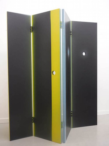 Untitled Divider (2015)<br/>Painted doors, hinges<br/>