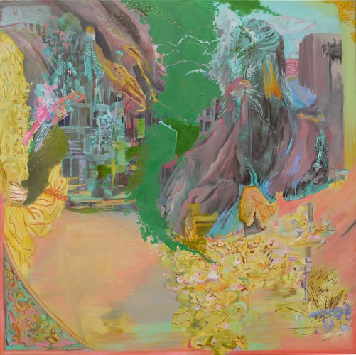 Preceding/Forgotten Spaces 2. 2010. Oil on linen. 92 x 92 cm.<br/>