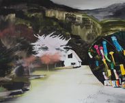 cherry blossom.150x120cm.Acrylic on canvas.2009