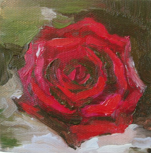 Steam Roller I 2013<br/>Oil on Canvas<br/>6 x 4 inches<br/>