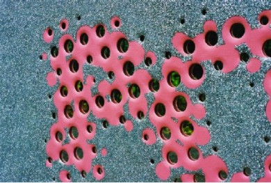 Porn, 208x108cm. mirror, glitter, paint, board.