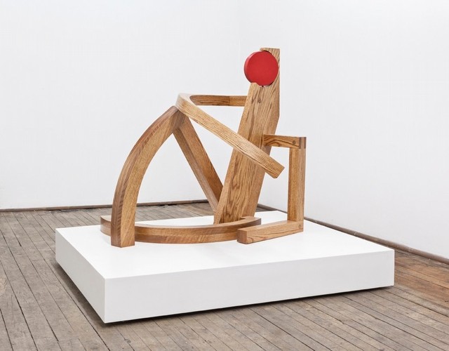 I Recline Like A Worker Dreaming<br/>Red oak, 152x137x127cm <br/>2012<br/>
