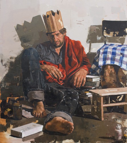 'Oblomow 1' (2012)<br/>oil on linen<br/>90x80cm <br/>